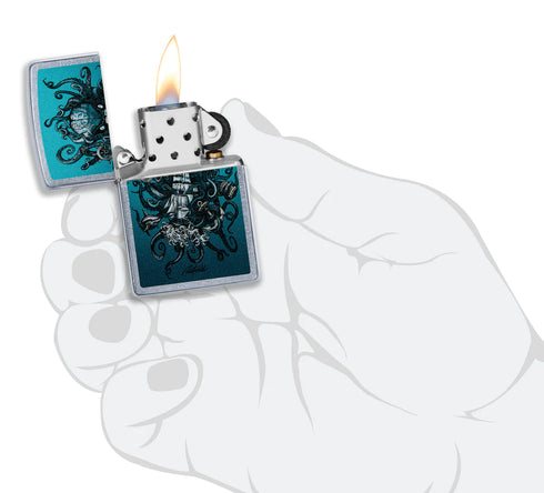 Zippo vžigalnik 60.005.164 Octopus Ship, Rick Rietveld